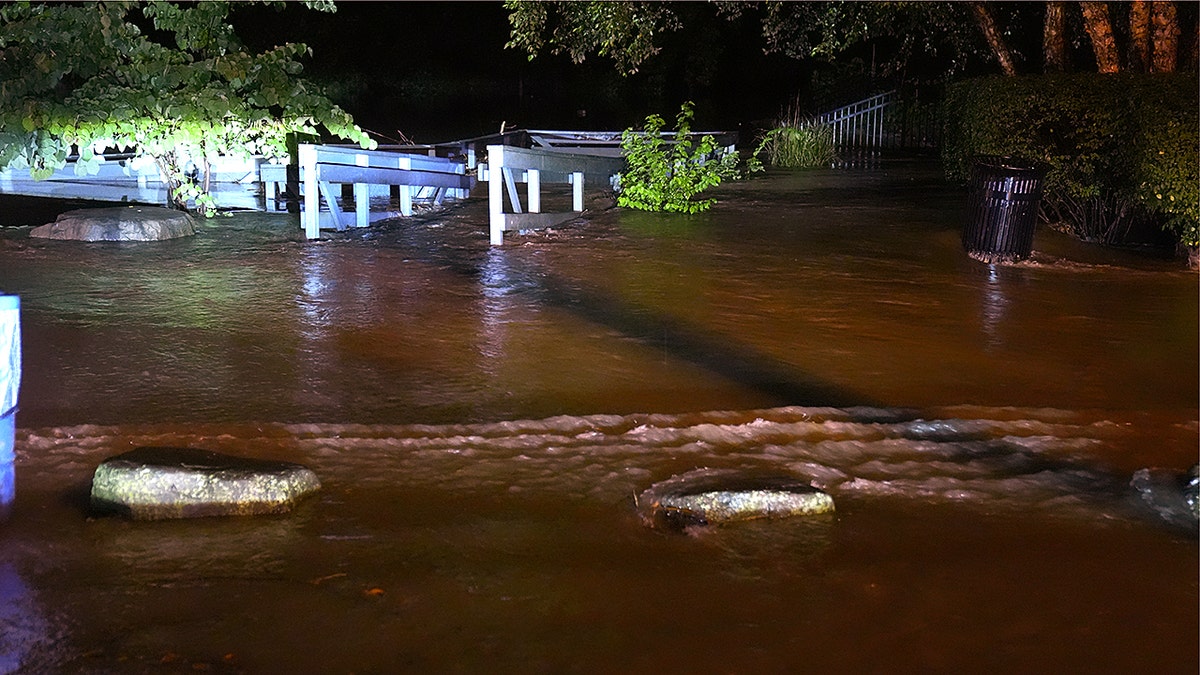 A street flooded in New Jersey