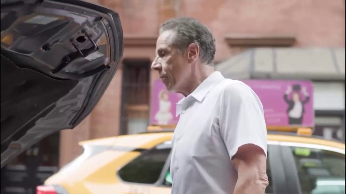 Andrew Cuomo ad showing him jumping a vehicle
