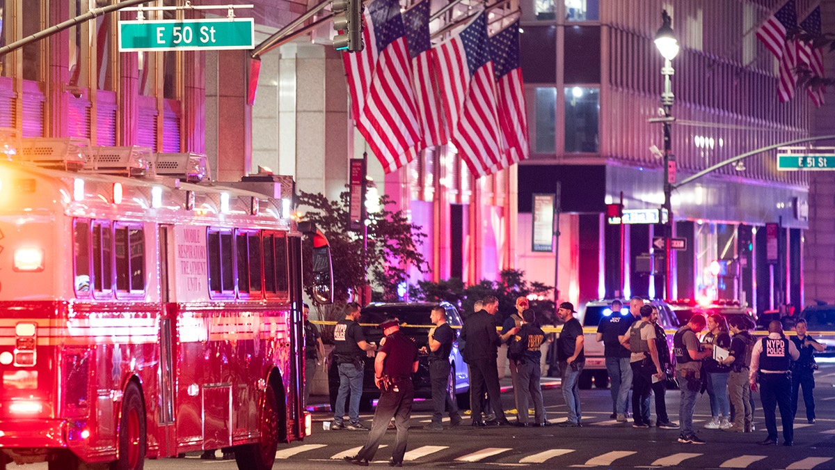 New York police officers respond to a mass shooting in Manhattan