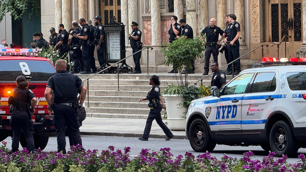 The NYPD responded to reports of a shooting in midtown Manhattan on Monday.