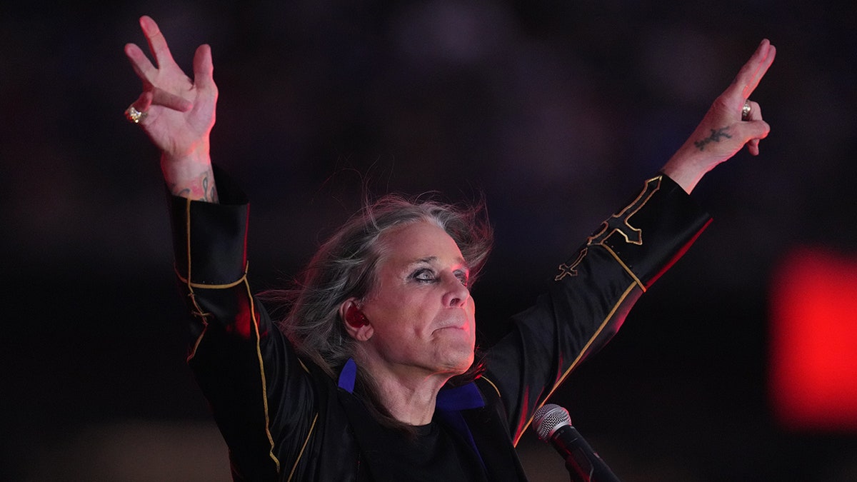 Ozzy Osbourne performs at halftime