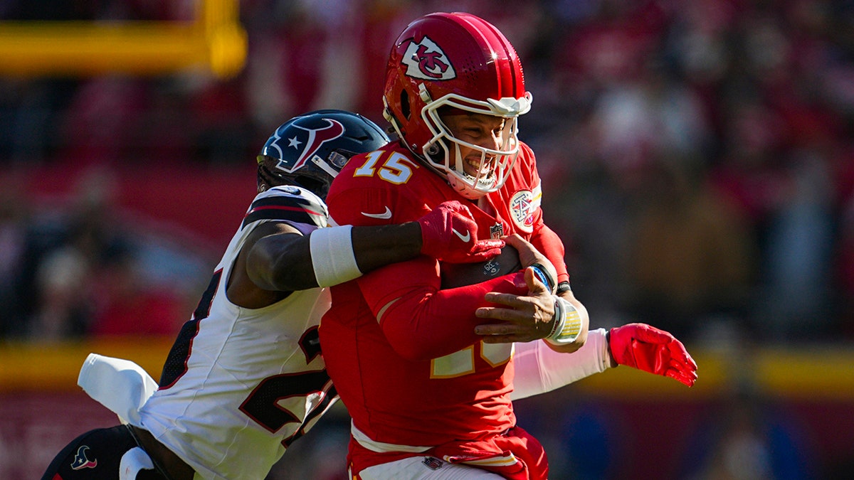 Patrick Mahomes tackled