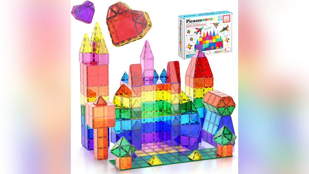 These magnetic tiles are perfect for building masterpieces.