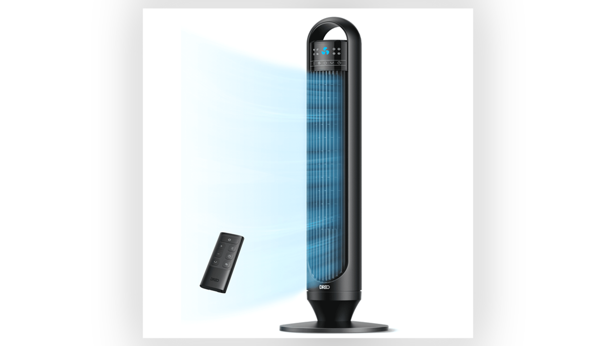 This fan won't take up much space and has a built-in handle for easy moving.?