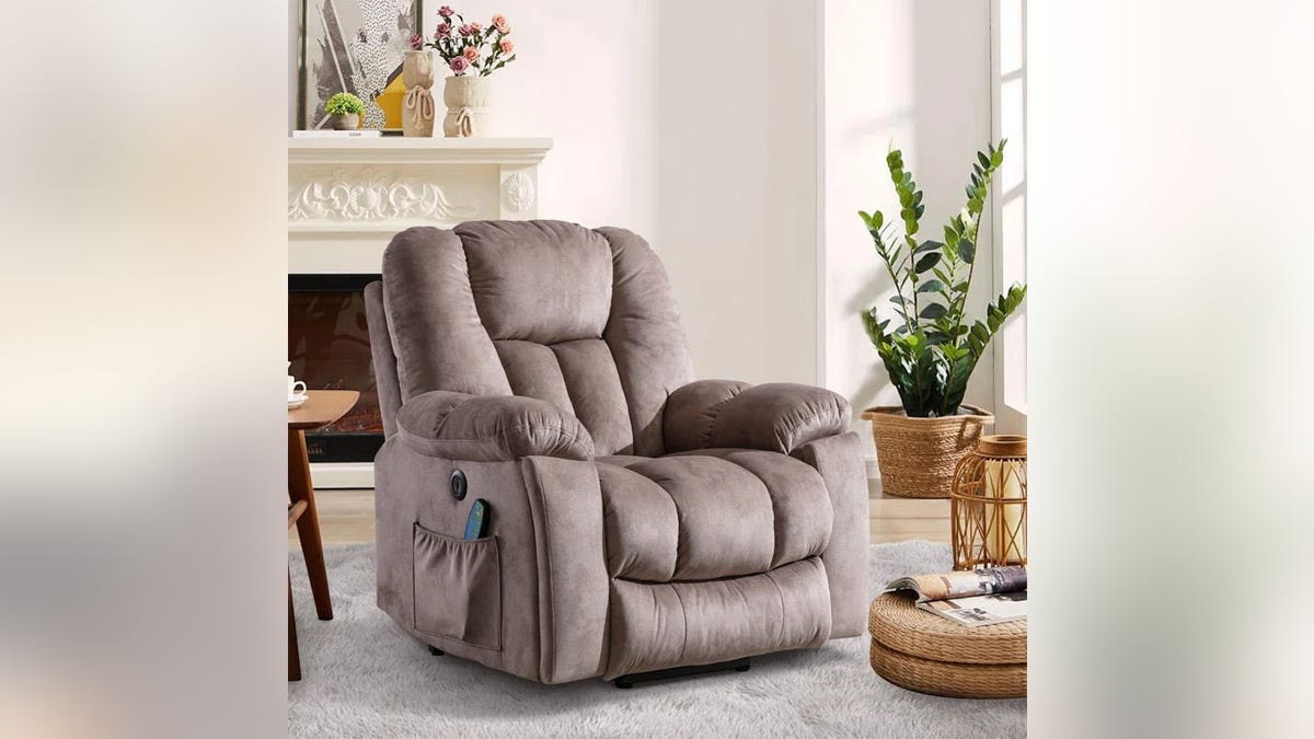 This chair features a power lift mechanism.