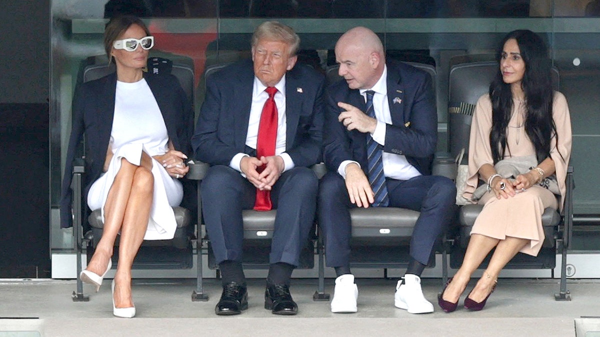 President Donald Trump with swolen ankles at the 2025 FIFA final in New Jersey
