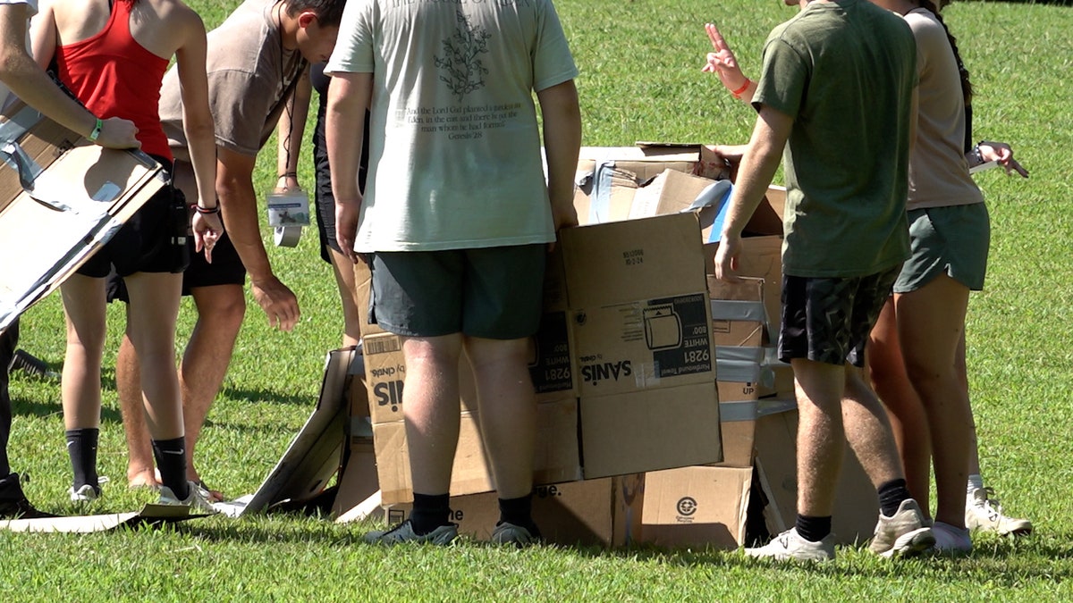 Campers playing at Summer camp in Adams, Tennessee