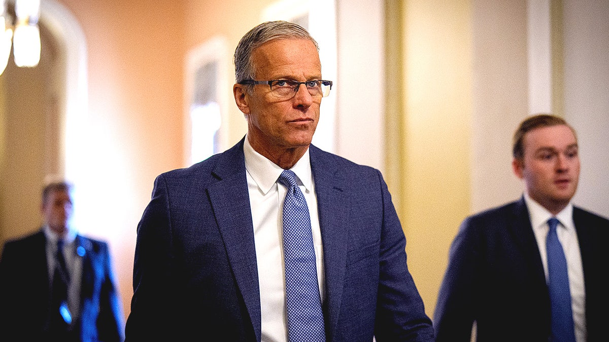 Senate Majority Leader John Thune at the U.S. Capitol in Washington