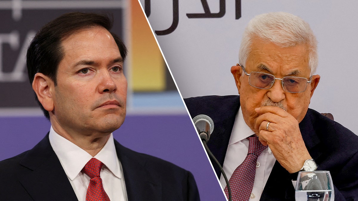 Secretary of State Marco Rubio, President of the Palestinian Authority Mahmoud Abbas