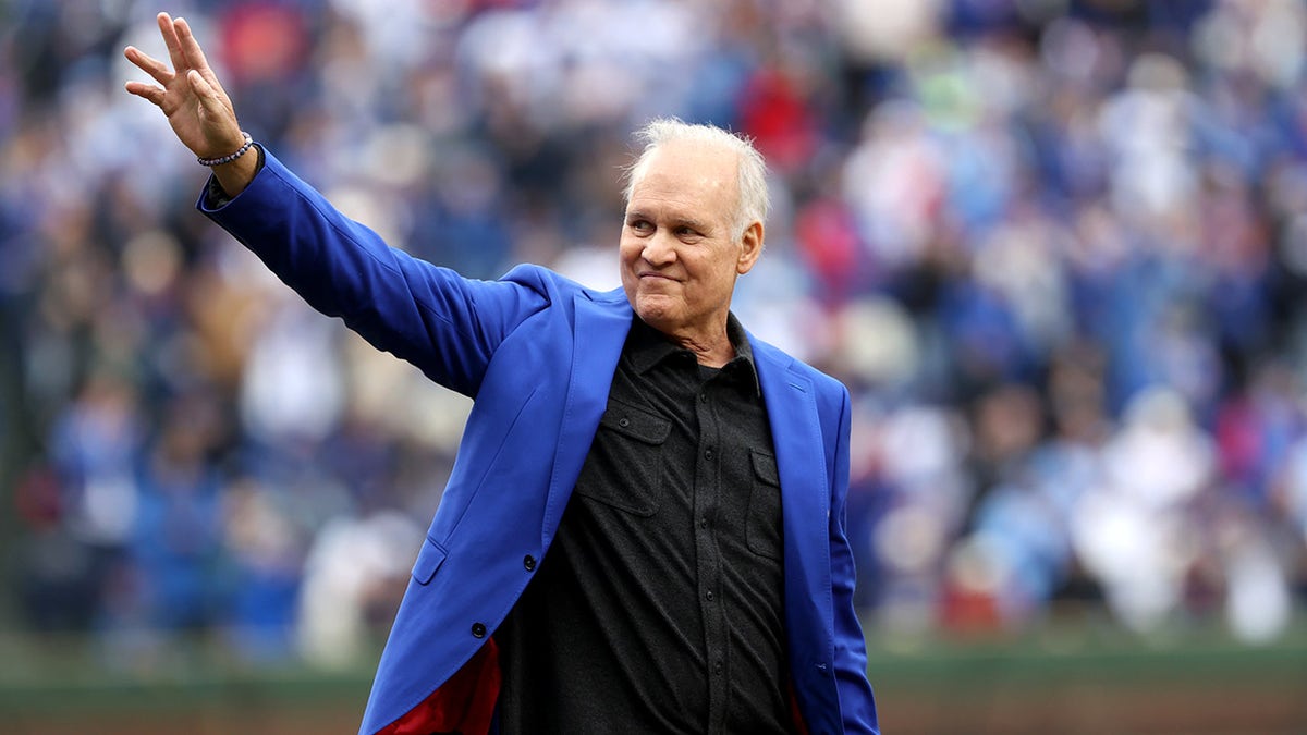 Ryne Sandberg looks on