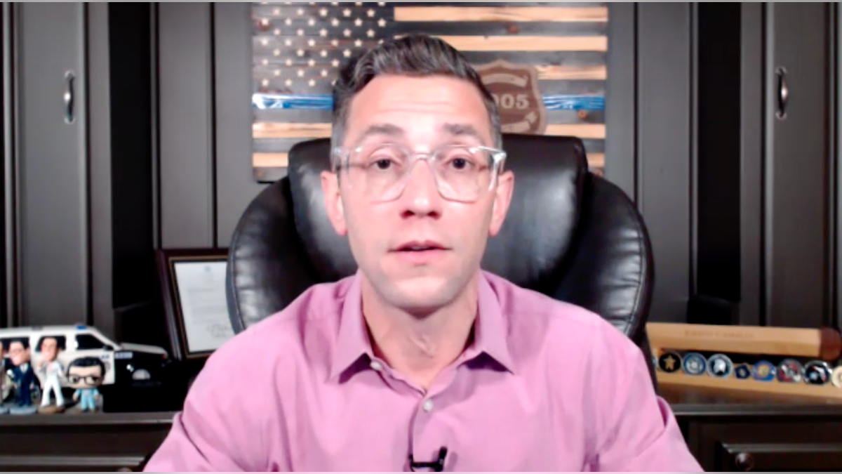 Joe Gamaldi in pink shirt speaking to fox news digital via zoom
