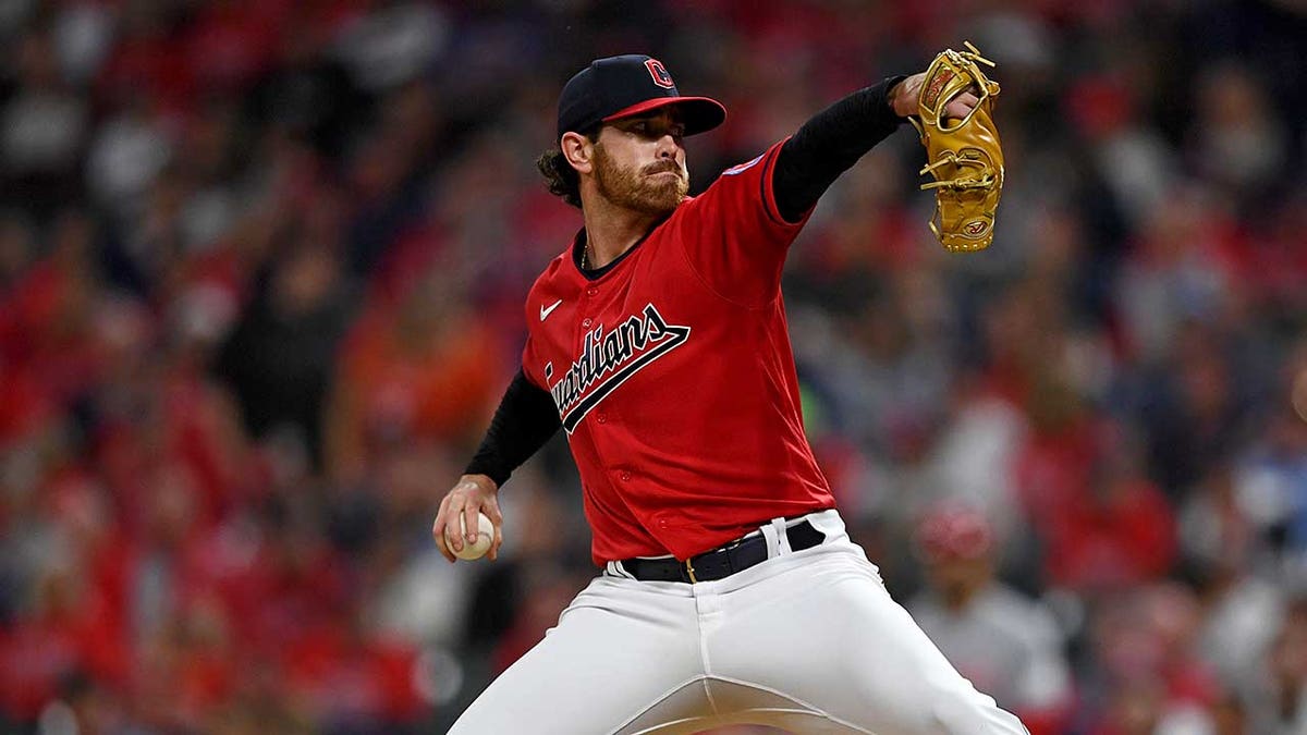 Shane Bieber in action