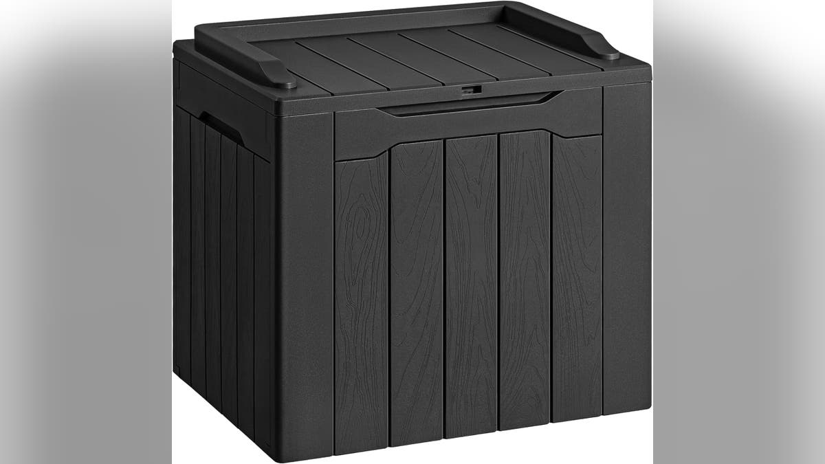 Use this deck box as extra seating.