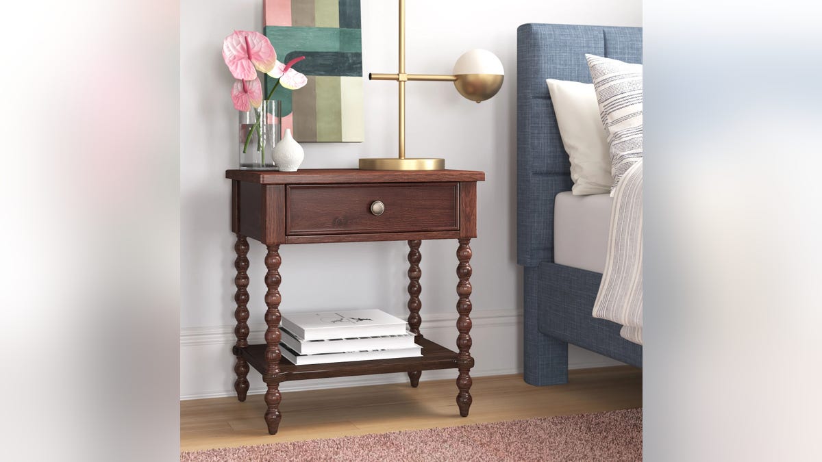 Try a vintage-inspired nightstand.