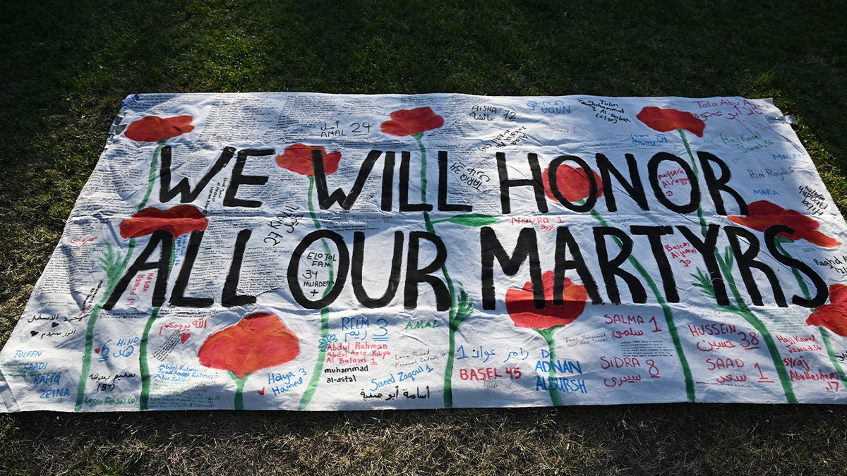 Stanford University anti-Israel banner