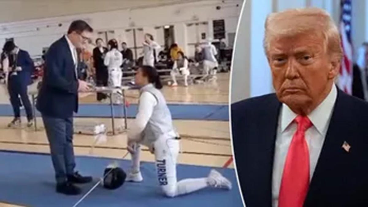 Fencing athlete Stephanie and President Donald Trump