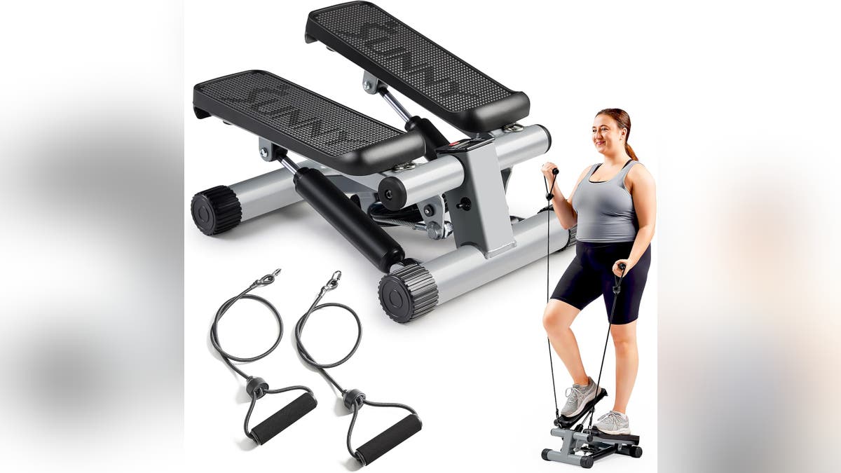 Get a work-out successful pinch this mini-stepper.