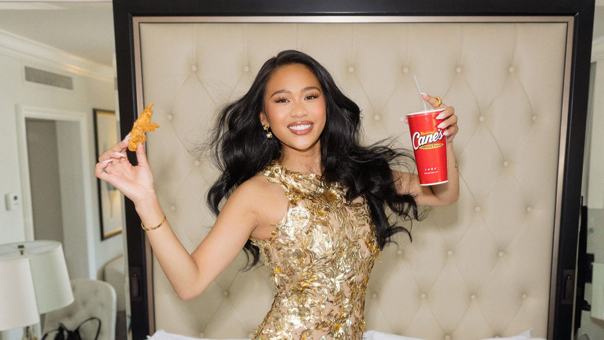 Suni Lee with Raising Cane's