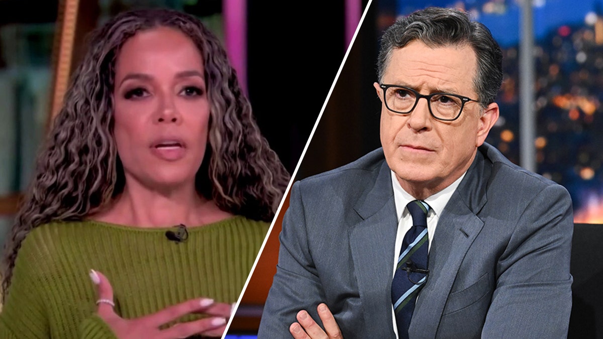 Sunny Hostin and Stephen Colbert