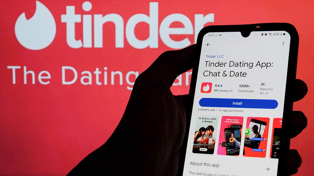 Tinder logo on phone