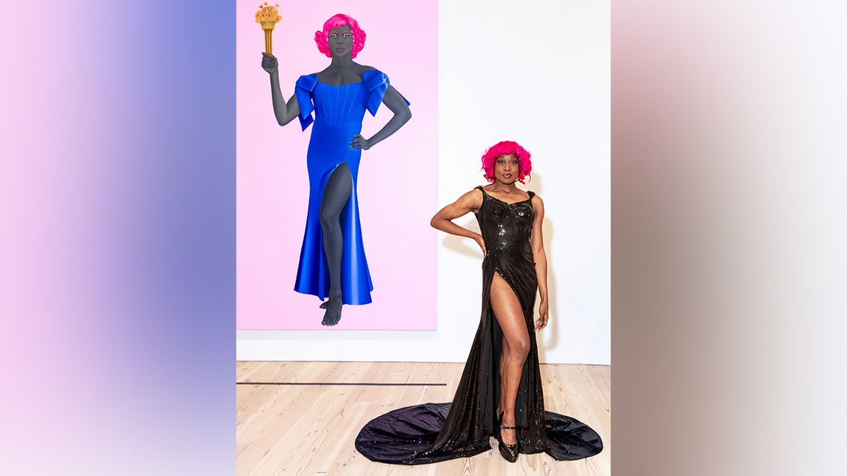 Trans Statue of Liberty painting