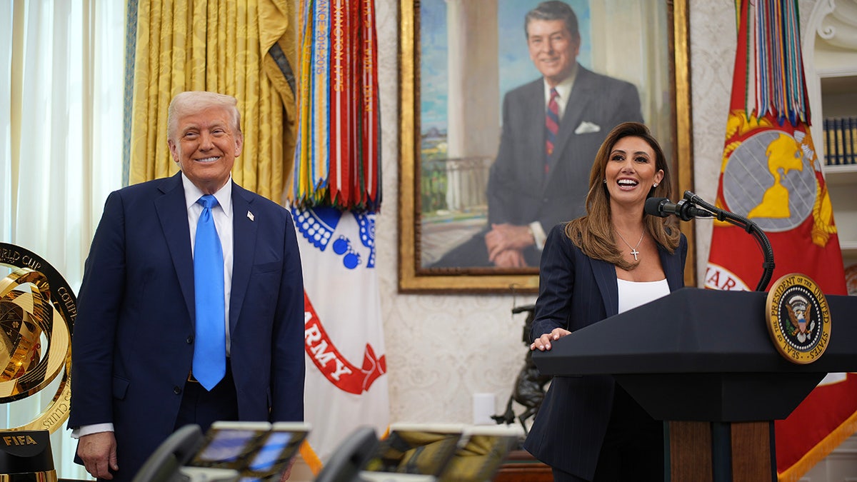 Trump during Habba's swearing in