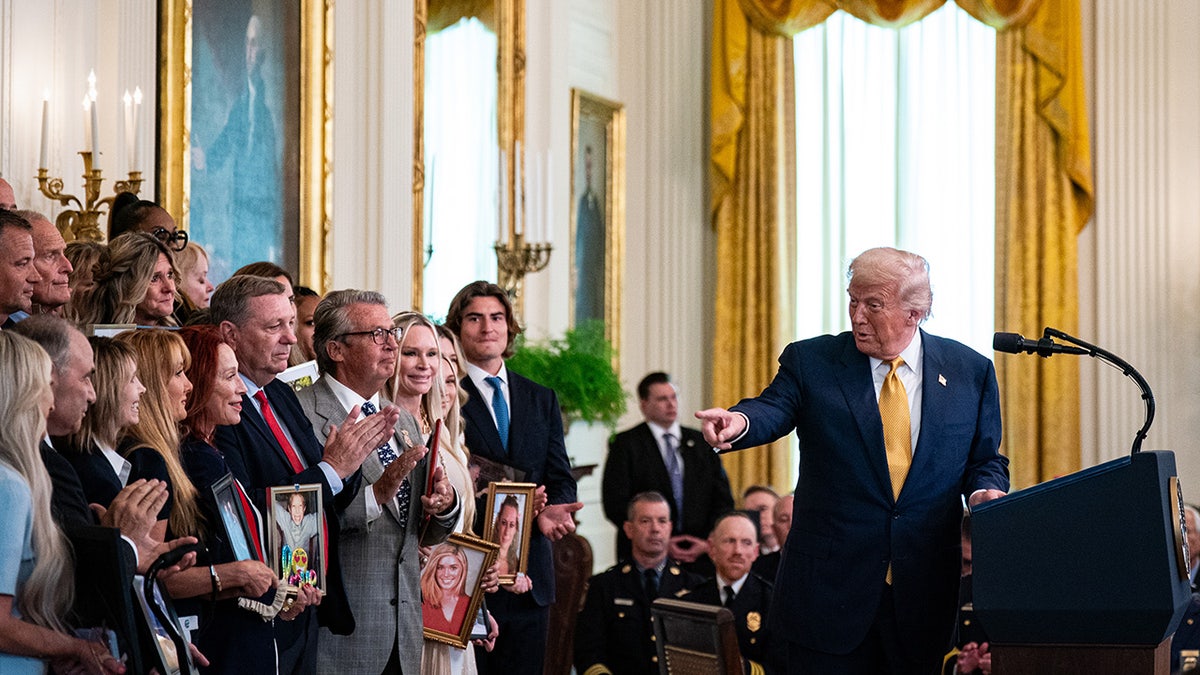 Trump speaks during Bill's signature ceremony