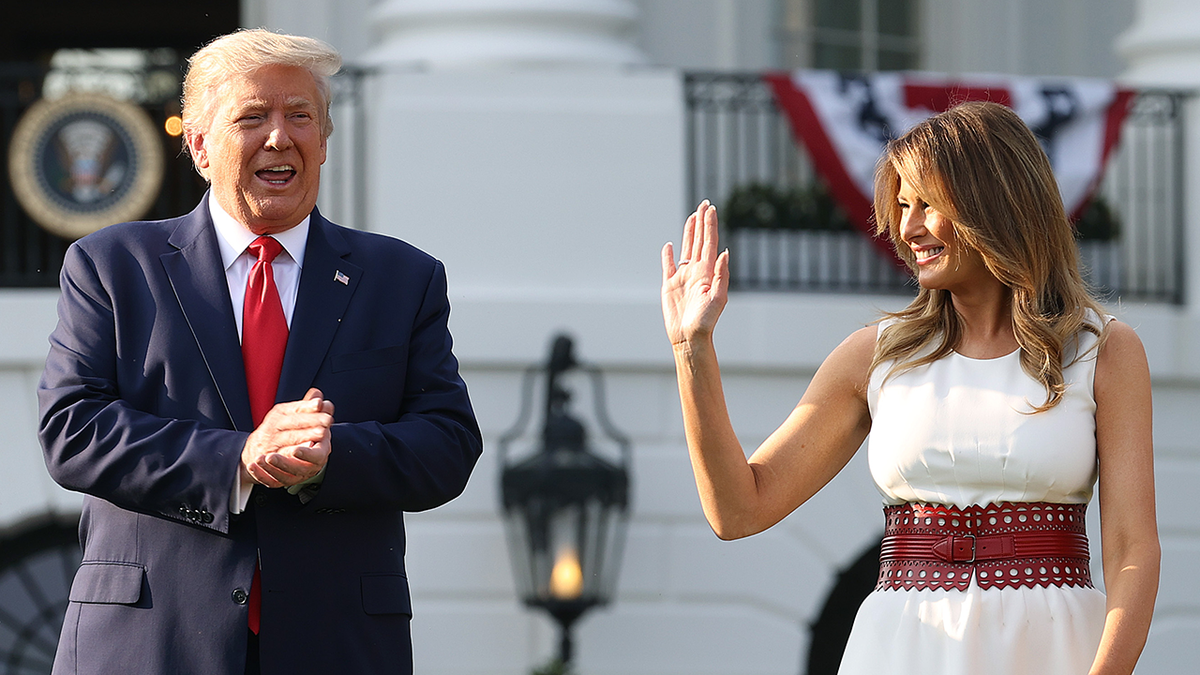 Trump and Melania Trump at White House