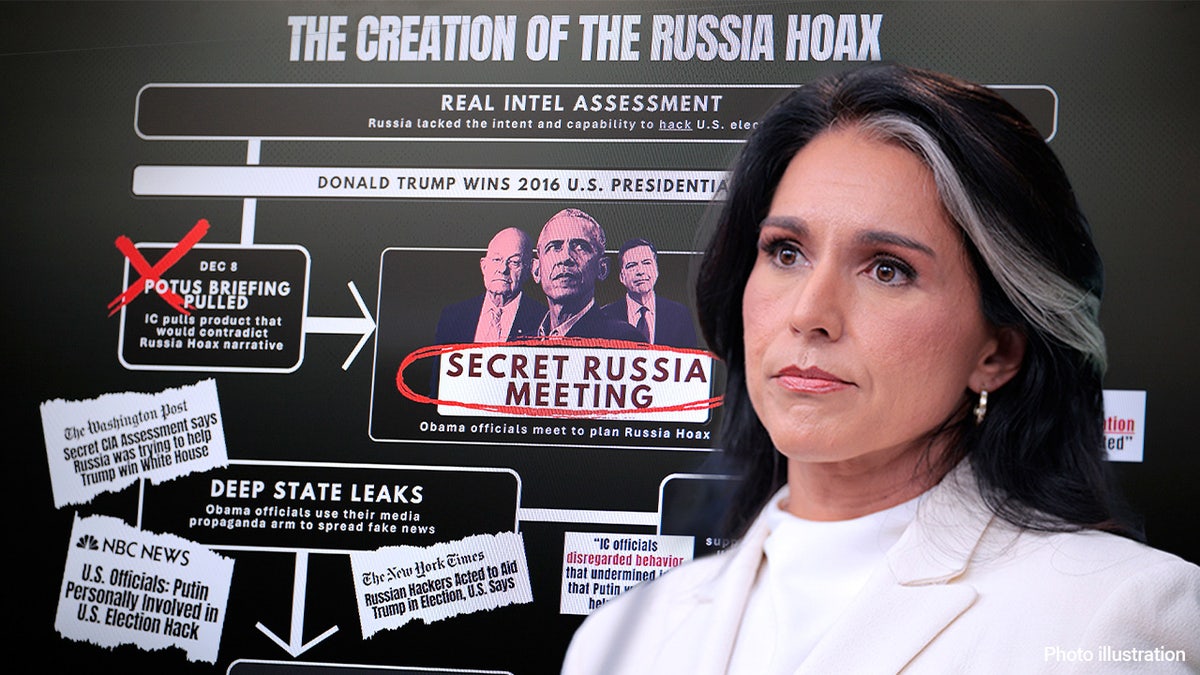 DNI Tulsi Gabbard speaks to reporters at the White House.