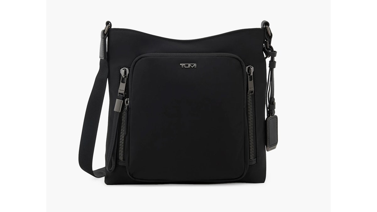 The Tumi crossbody is perfect for travel.