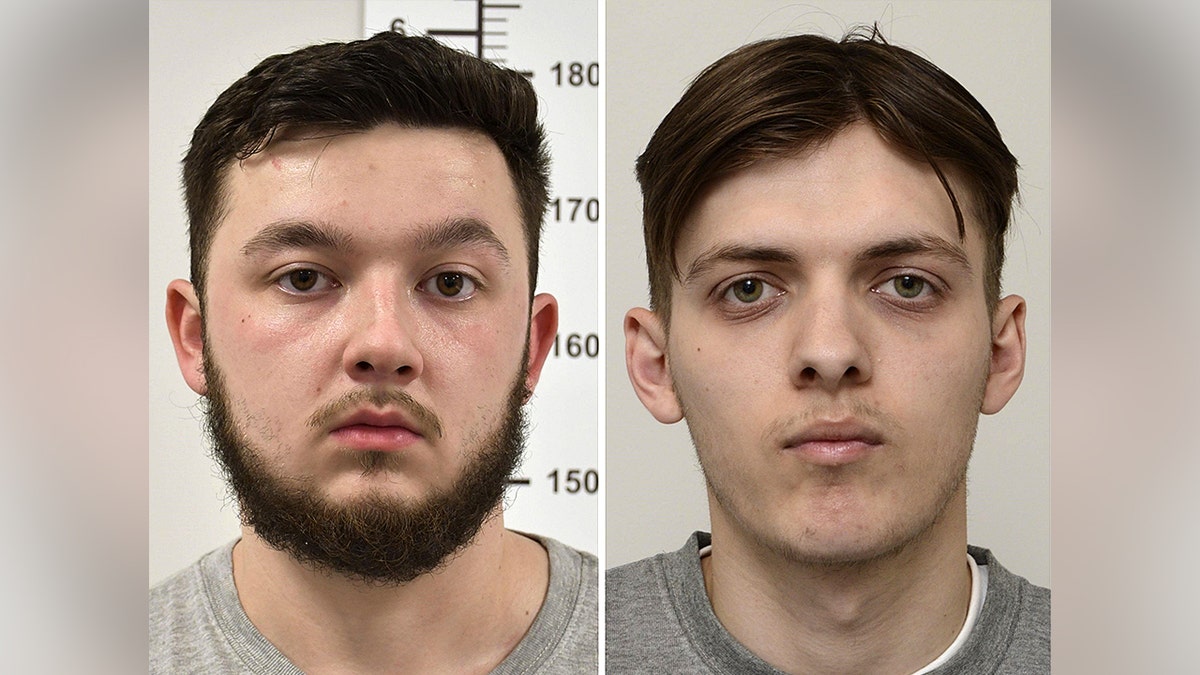 These undated handout photos provided by nan London Metropolitan Police connected Wednesday, June 4, 2025, show Dylan Earl, near and Jake Reeves, right.