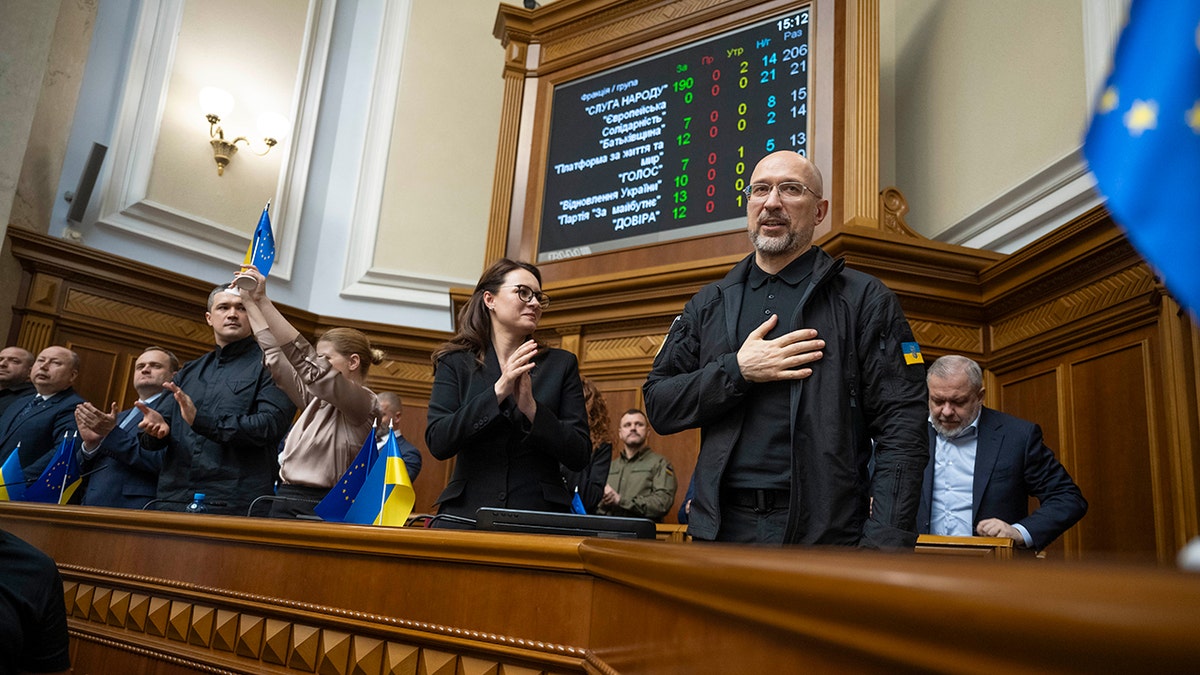 Svyrydenko and Shmyhal in the Ukrainian Parliament