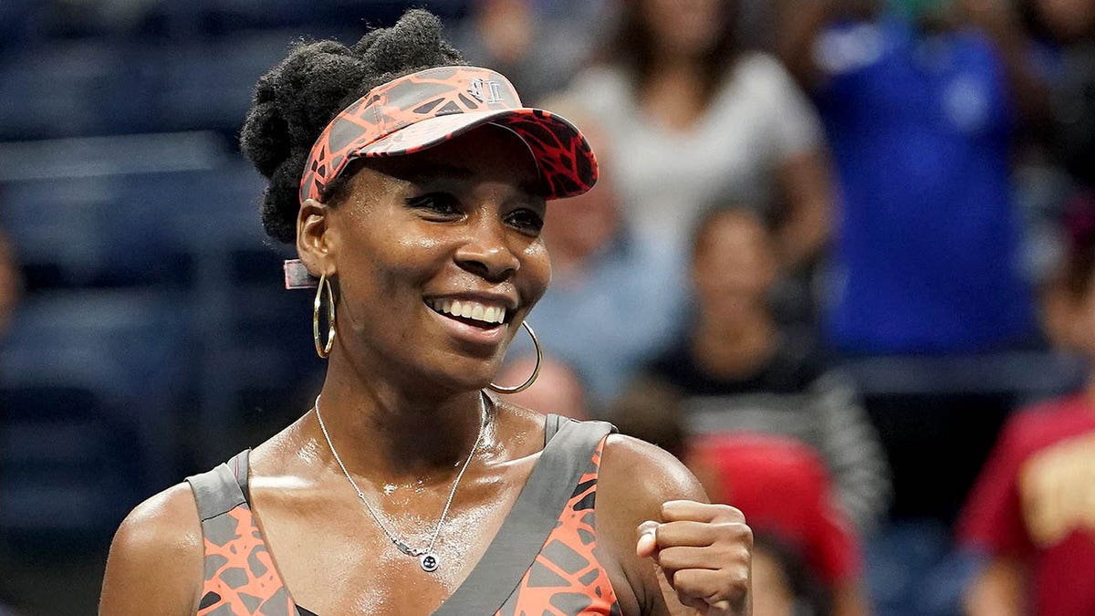 Venus Williams celebrates