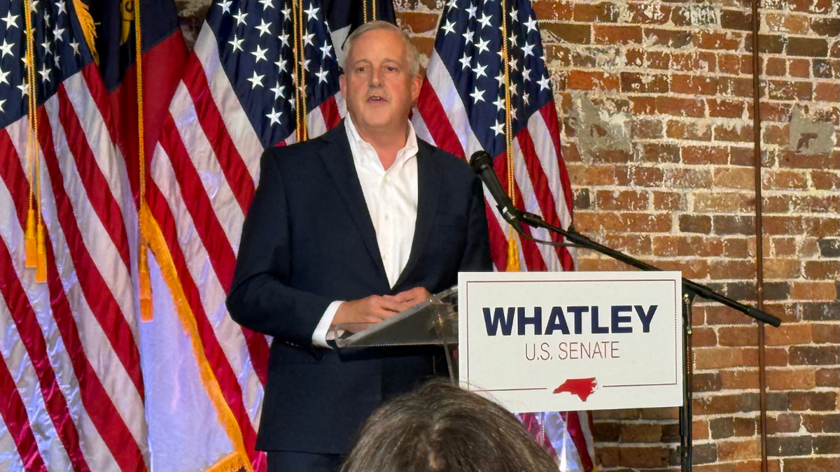 RNC chairman Michael Whamandelelelela his running from Senator in North Carolina on July 31, 2025 Gastonia, NC 