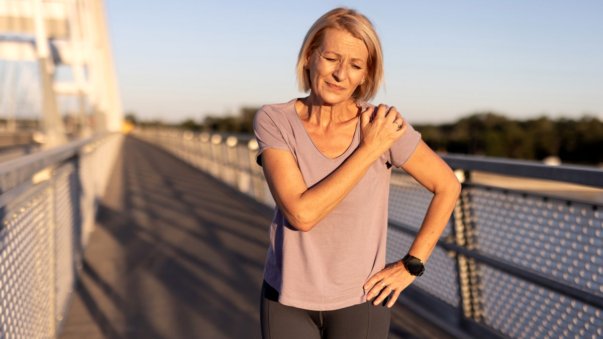 Woman joint pain