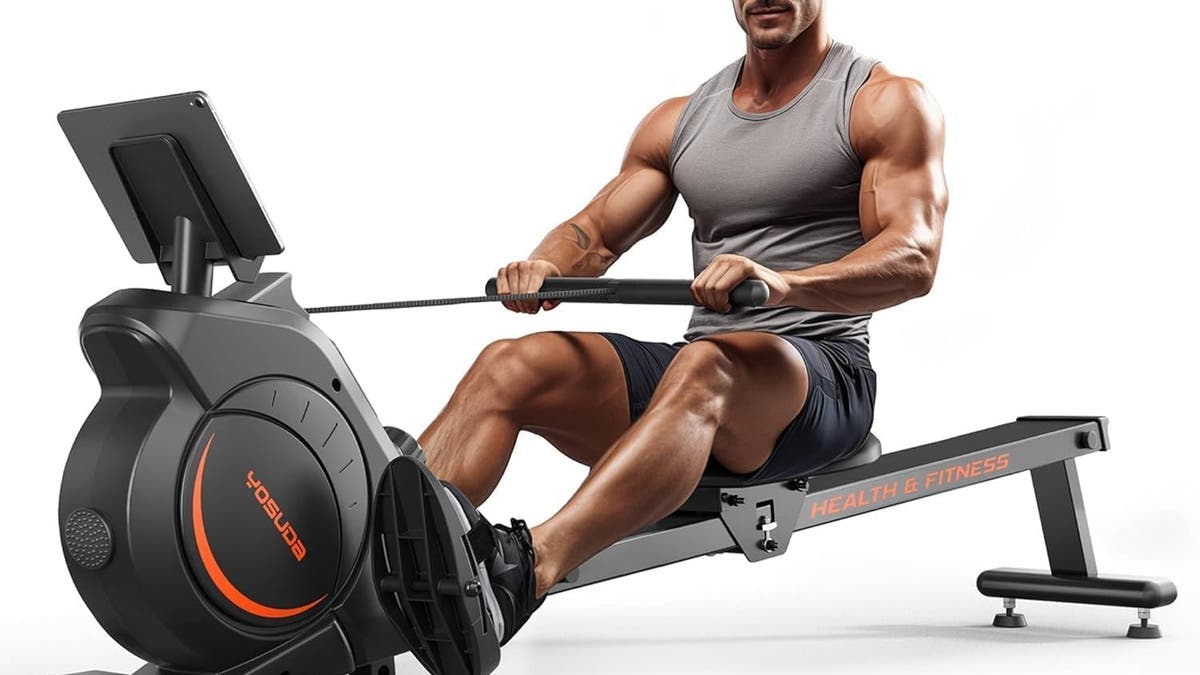 This rowing instrumentality operates quietly.