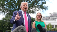 Karoline Leavitt confirmed aboard Air Force One that she will join Trump super PAC MAGA Inc. after stepping down as White House press secretary.