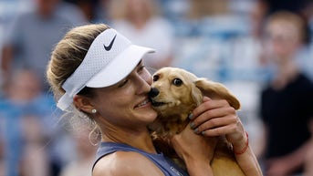 Tennis star's four-legged fan steals the show after big semifinal win in DC Open - Fox News