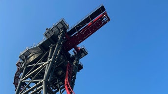 North America's tallest tilt roller coaster glitches again, suspending riders upright - Fox News