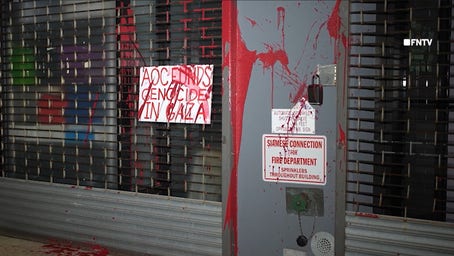 AOC campaign office vandalized with anti-Israel message after vote on Republican amendment