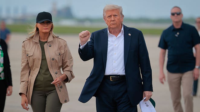Feds charge man who allegedly posted rifle photo with ‘I won’t miss’ Trump threat