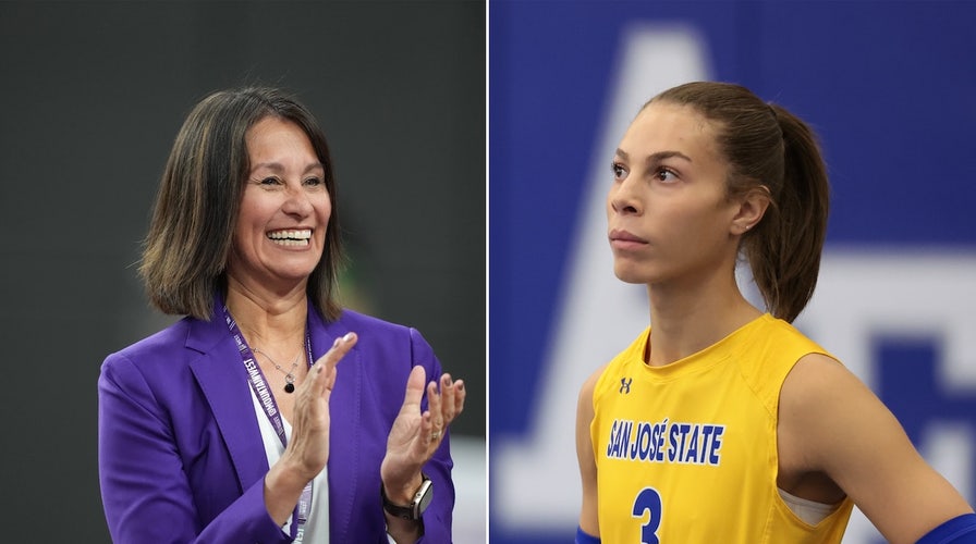 Mountain West Commissioner Gloria Nevarez walks away amid inquiry for clarification after mistaken answer on misconduct investigation into former San Jose State trans athlete