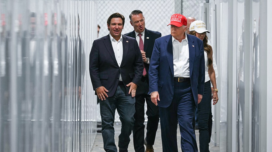 Donald Trump, Kristi Noem, and Ron DeSantis tour Alligator Alcatraz
