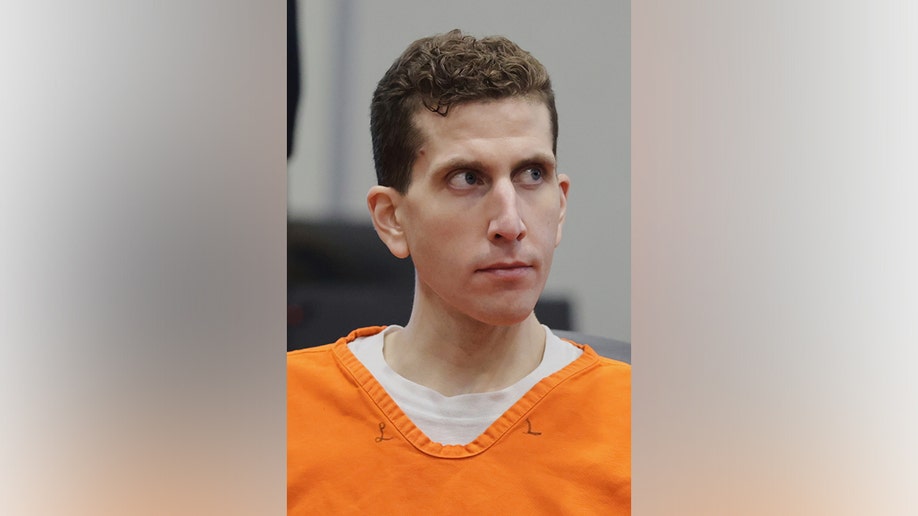 Bryan Kohberger in a prison uniform in court at his sentencing.