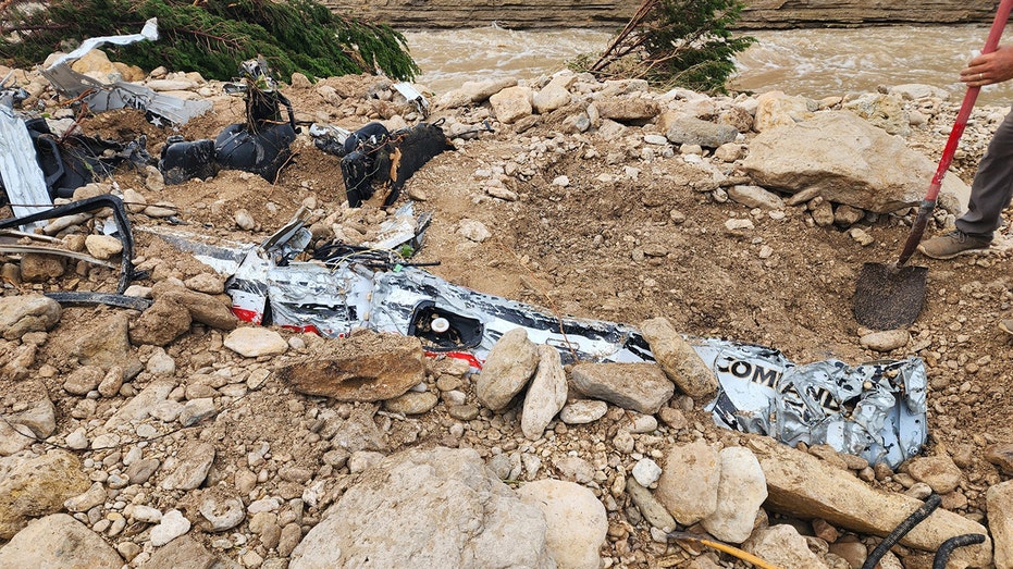 Harrowing photos show what's left of volunteer fire chief's vehicle after he was swept away in Texas floods