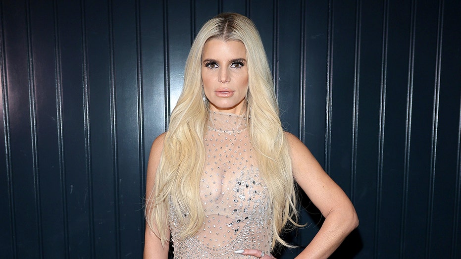 Jessica Simpson slips into sheer dress for 45th birthday celebration