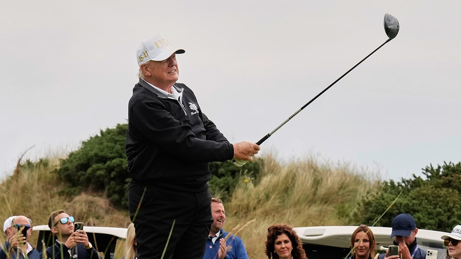 Trump boasts he ‘stopped about five wars’ while opening new Scotland golf course, vows to work with Netanyahu