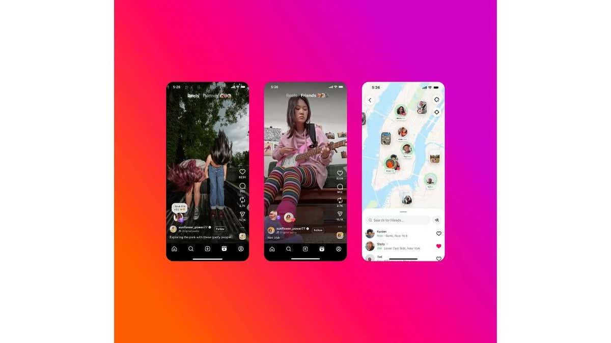 New Instagram features include Friend Map, Repost, and a Friends tab in Reels.