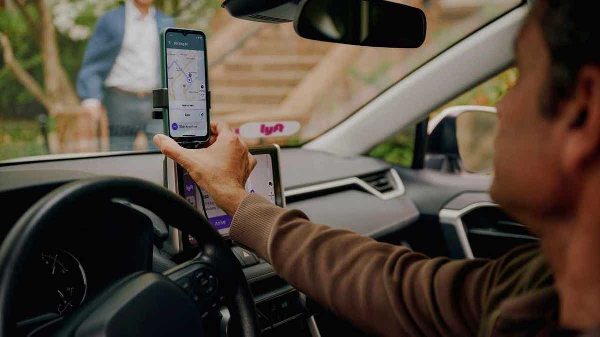 Interior of a Lyft driver's vehicle (Lyft)