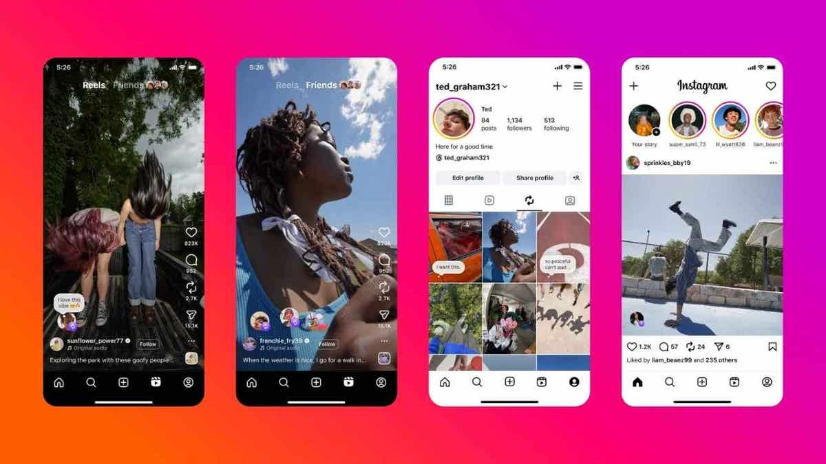 With reposts, you can repost public reels and feed posts.